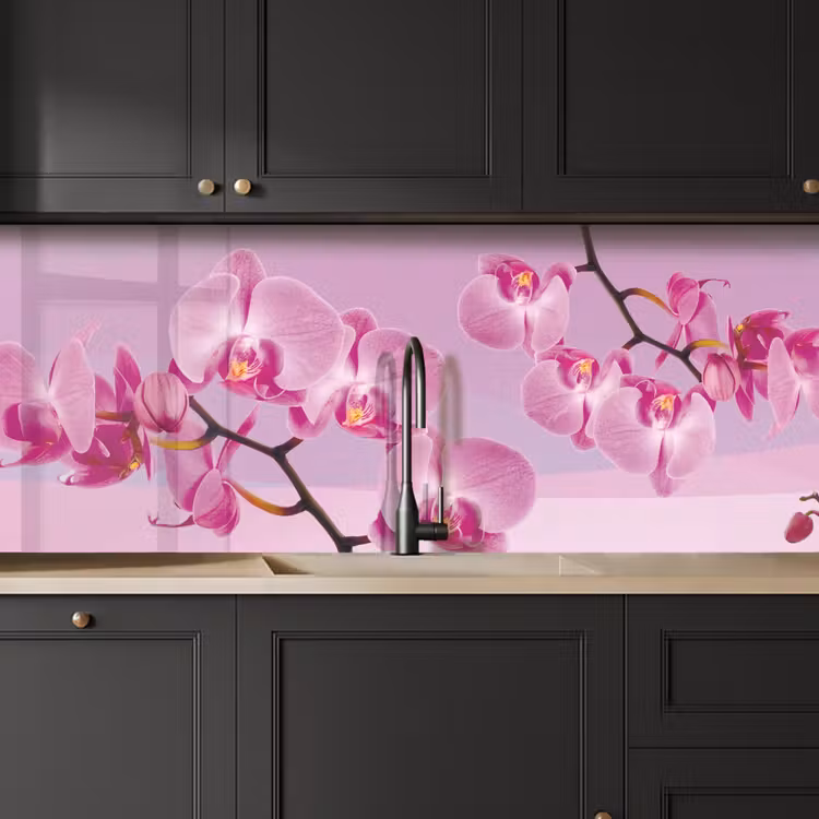 Bloemen - Orchidee - Roze keuken achterwand 2 middel -sfeer1