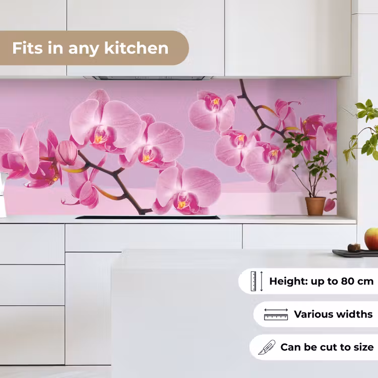 Bloemen - Orchidee - Roze keuken achterwand 2 middel -sfeer4_UK