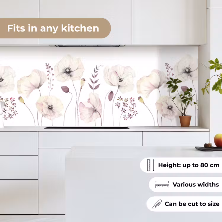 Bloemen - Pastel - Planten - Wit keuken achterwand 2 middel -sfeer4_UK