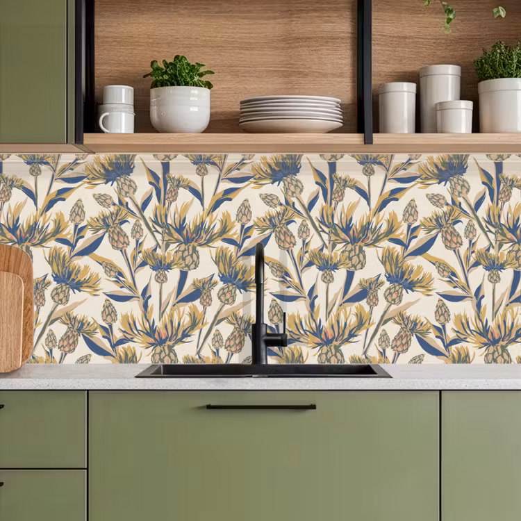 Bloemen - Patroon - Design - Natuur keuken achterwand 2 middel 871 -sfeer3