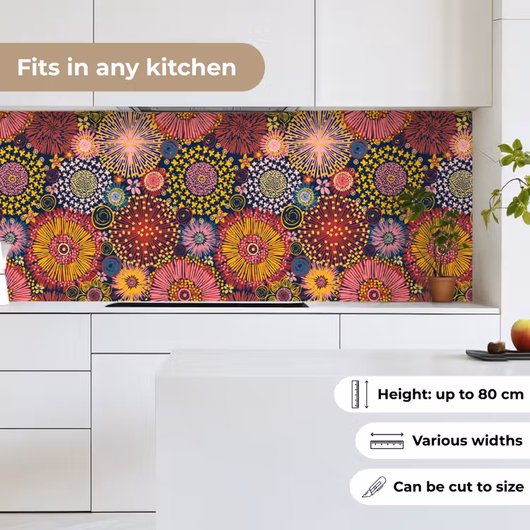 Bloemen - Patroon - Lijn keuken achterwand 2 middel 871 -sfeer4_UK