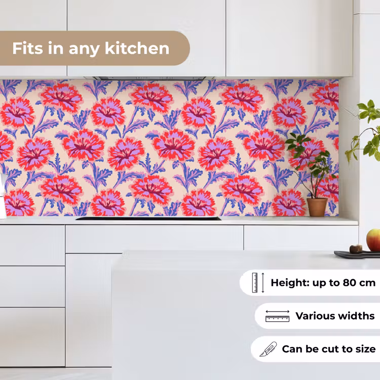 Bloemen - Patroon - Meerkleurig keuken achterwand 2 middel 871 -sfeer4_UK