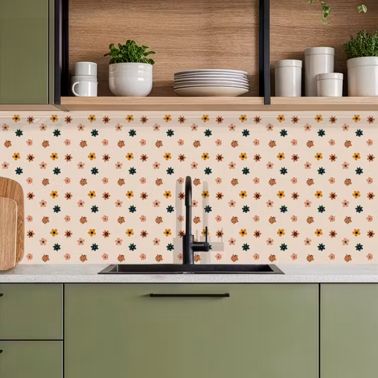 Bloemen - Patronen - Stippen keuken achterwand 2 middel 871 -sfeer3
