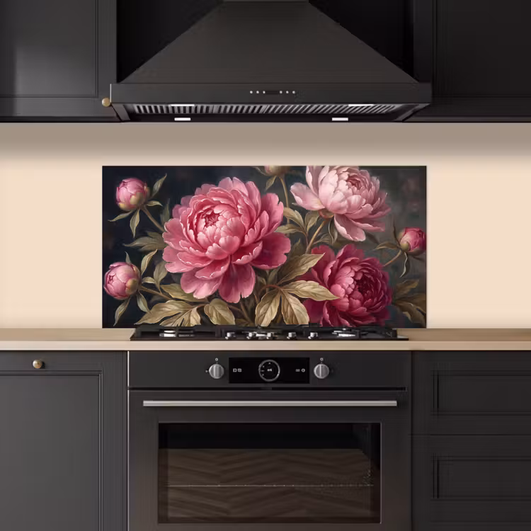 Bloemen - Roze - Klassiek - Natuur keuken achterwand spatscherm middel -sfeer1