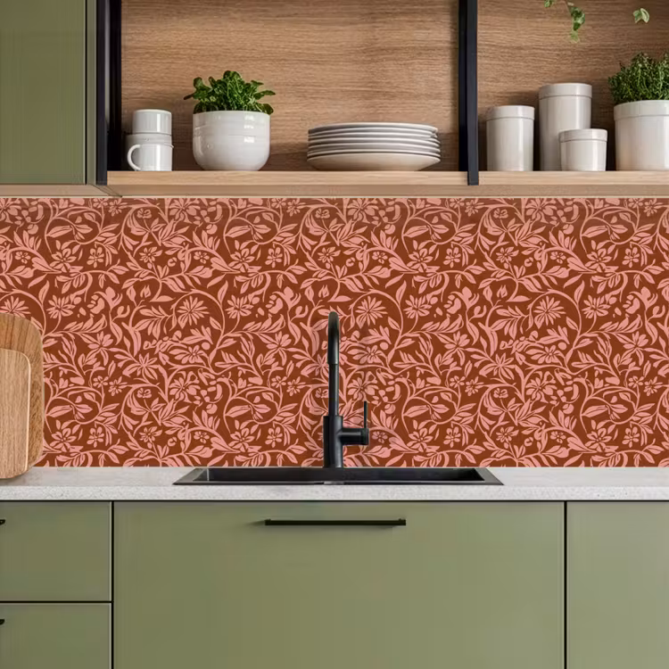 Bloemen - Print - Roze keuken achterwand 2 middel 871 -sfeer3