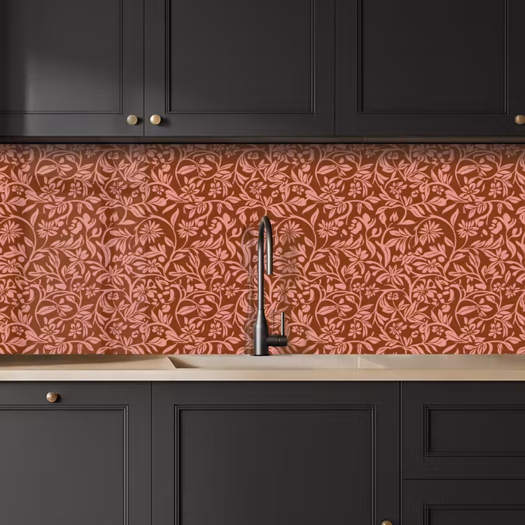Bloemen - Print - Roze keuken achterwand 2 middel 871 -sfeer1