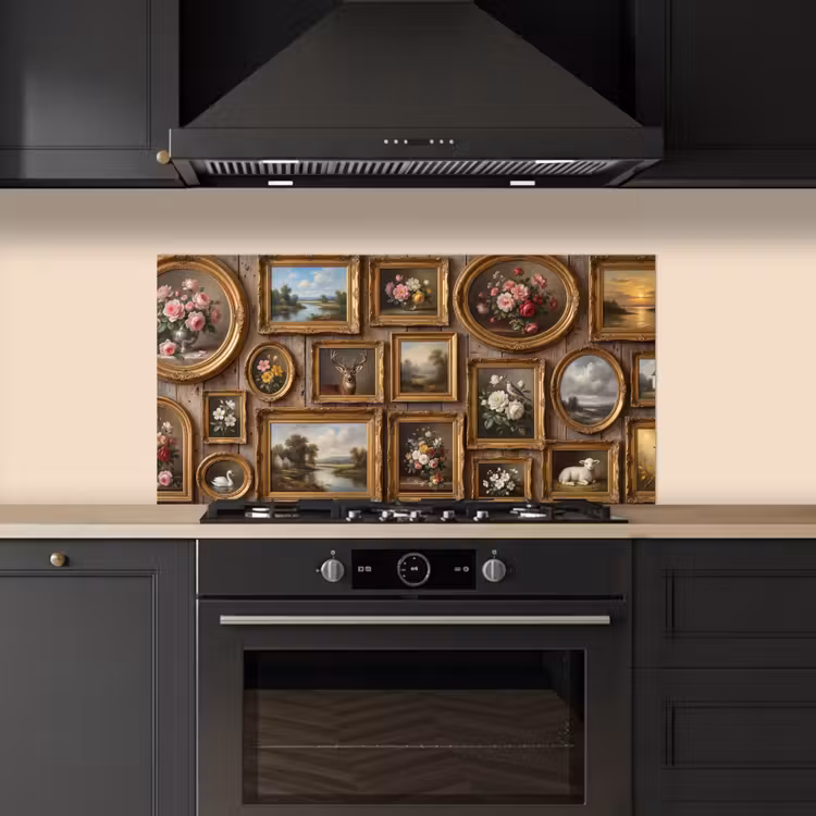 Bloemen - Rozen - Klassiek - Vaas - Kleurrijk keuken achterwand spatscherm middel -sfeer1
