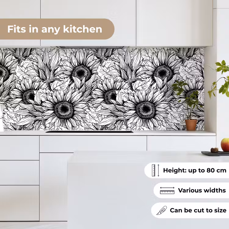 Bloemen - Zonnebloem - Patroon keuken achterwand 2 middel 871 -sfeer4_UK