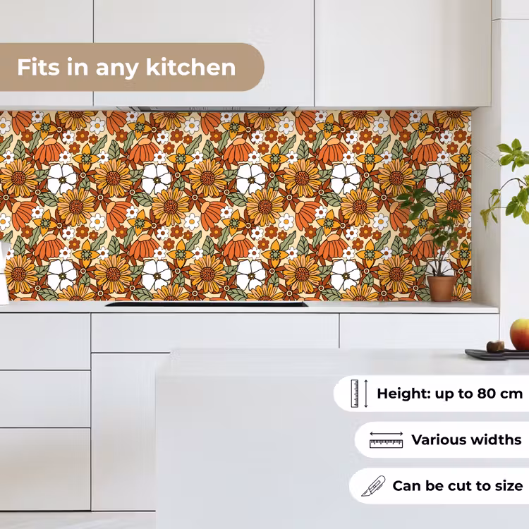 Bloemen - Vintage - Patronen keuken achterwand 2 middel 871 -sfeer4_UK