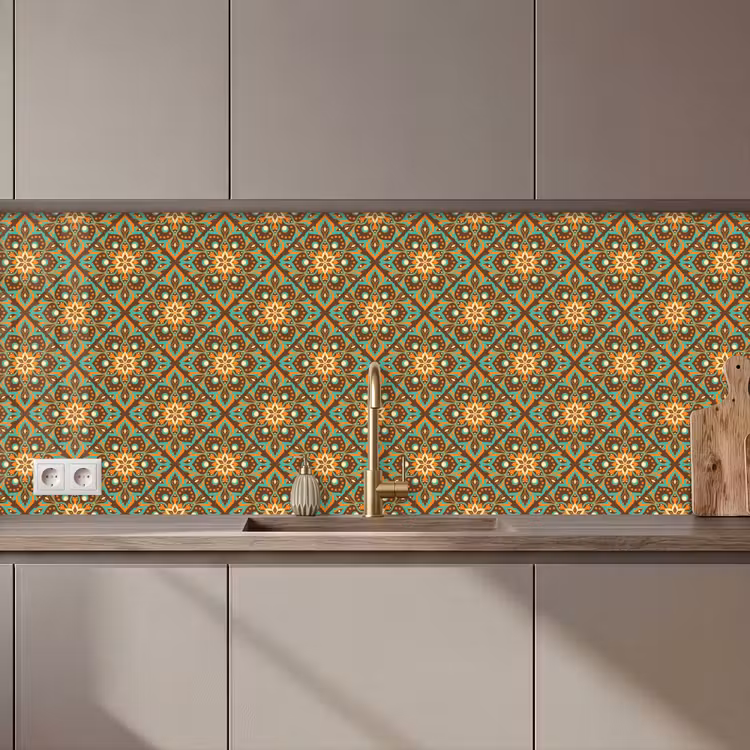Bloemen - Vintage - Patronen - Bohemian - Mandala keuken achterwand 2 middel 871 zz_3dshopping