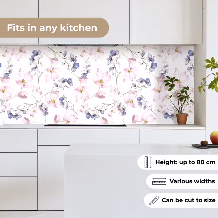 Bloemen - Waterverf - Bohemian - Patroon keuken achterwand 2 middel 871 -sfeer4_UK