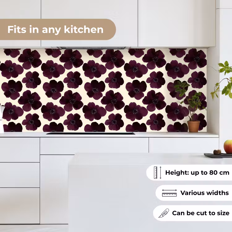 Bloemen - Aquarel - Paars keuken achterwand 2 middel 871 -sfeer4_UK