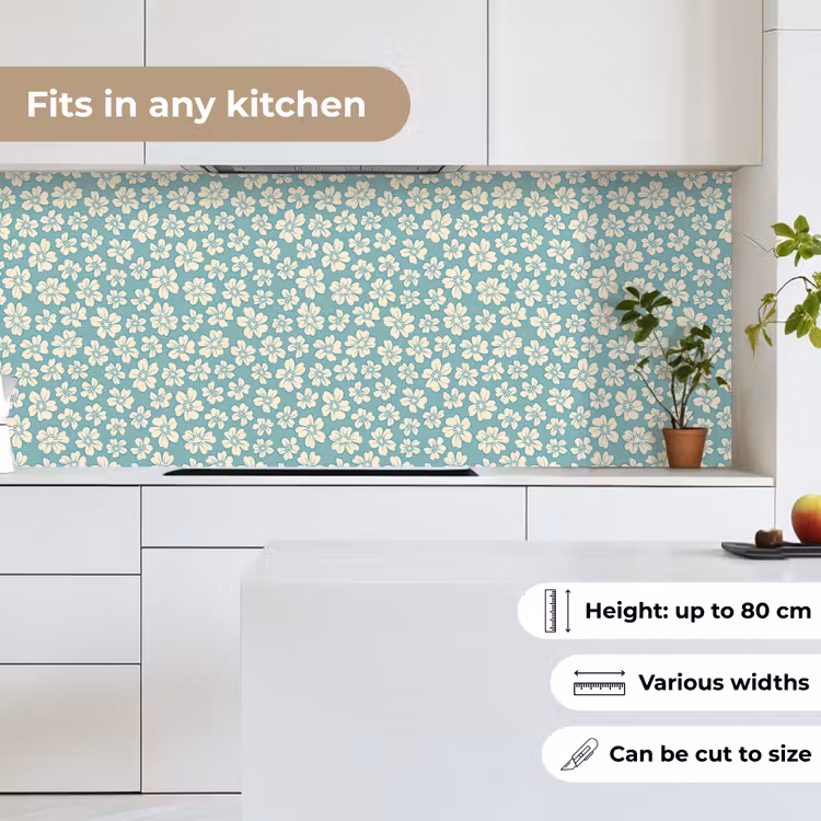 Bloemen - Wit - Vintage - Patronen keuken achterwand 2 middel 871 -sfeer4_UK