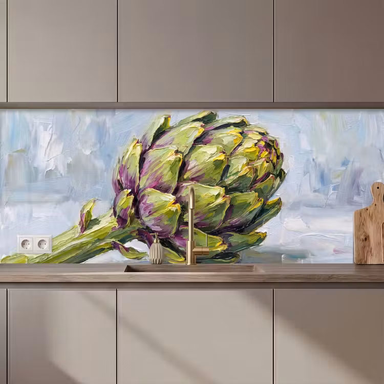 Kitchen Wall Splashback - Food - Artichoke - Modern - Eten - Artisjok - Modern keuken achterwand 2 middel zz_3dshopping