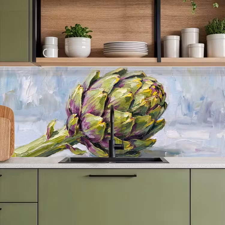 Kitchen Wall Splashback - Food - Artichoke - Modern - Eten - Artisjok - Modern keuken achterwand 2 middel