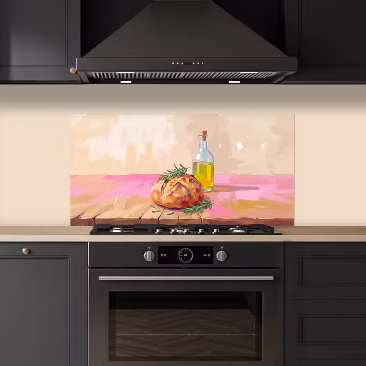 Eten - Brood - Olijfolie - Abstract - Keuken keuken achterwand spatscherm middel -sfeer1