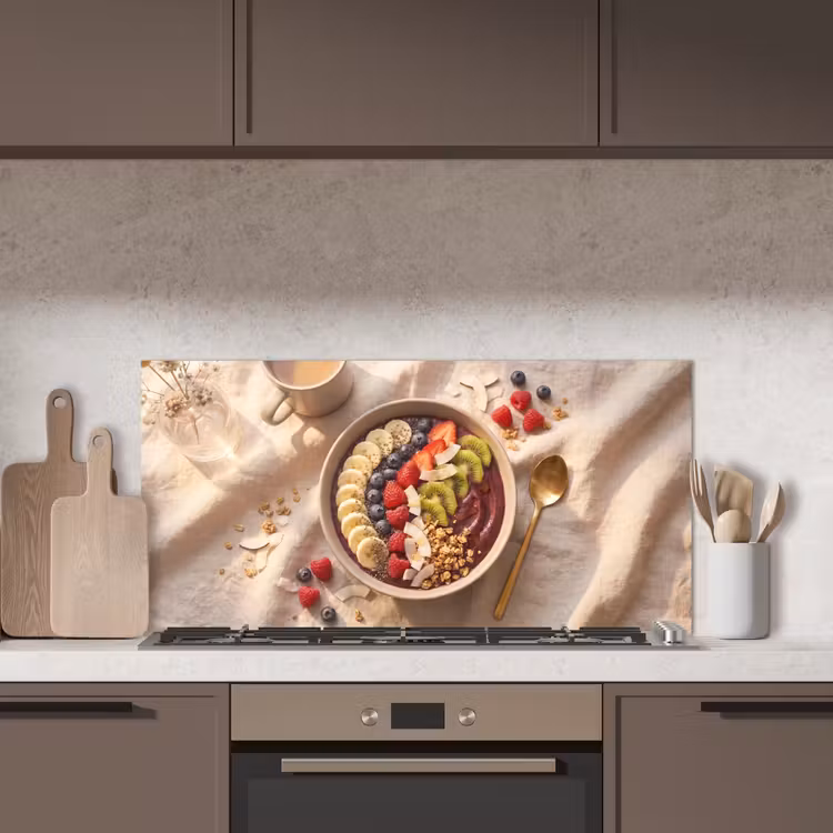 Eten - Ontbijtkom - Fruit - Gezond - Kleurrijk keuken achterwand spatscherm middel -sfeer2