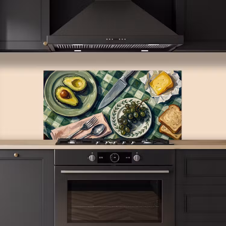 Eten - Ontbijt - Tafel - Modern - Groen keuken achterwand spatscherm middel -sfeer1