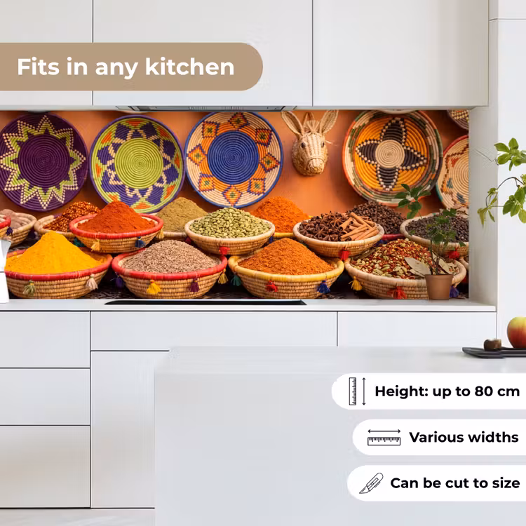 Kitchen Wall Splashback - Food - Colorful - Culture - Eten - Kleurrijk - Cultuur keuken achterwand 2 middel