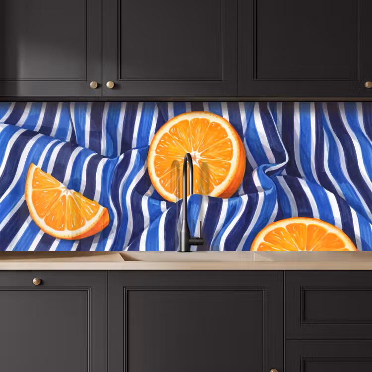 Kitchen Wall Splashback - Food - Fruit - Orange - Eten - Fruit - Oranje keuken achterwand 2 middel