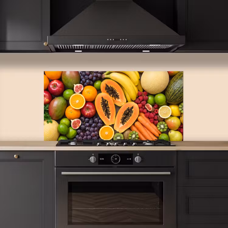 Eten - Fruit - Groenten - Vers - Kleurrijk keuken achterwand spatscherm middel -sfeer1