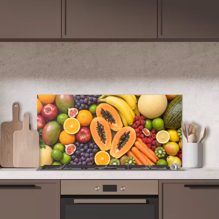 Eten - Fruit - Groenten - Vers - Kleurrijk keuken achterwand spatscherm middel -sfeer2