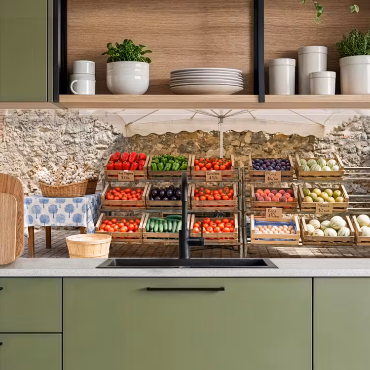 Kitchen Wall Splashback - Food - Market - Fresh - Eten - Markt - Vers keuken achterwand 2 middel