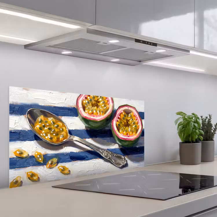 Eten - Passievrucht - Tropisch - Modern - Kleurrijk keuken achterwand spatscherm middel -3d_schuin