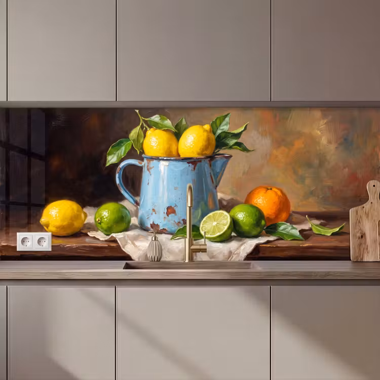 Kitchen Wall Splashback - Food - Still Life - Classical - Eten - Stilleven - Klassiek keuken achterwand 2 middel zz_3dshopping
