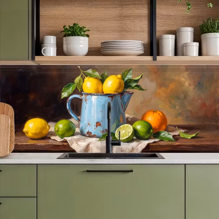 Kitchen Wall Splashback - Food - Still Life - Classical - Eten - Stilleven - Klassiek keuken achterwand 2 middel