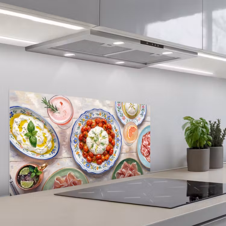 Eten - Tafel - Divers - Modern keuken achterwand spatscherm middel -3d_schuin