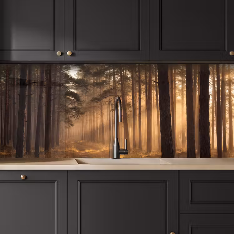 Bos - Mist - Zonlicht keuken achterwand 2 middel -sfeer1