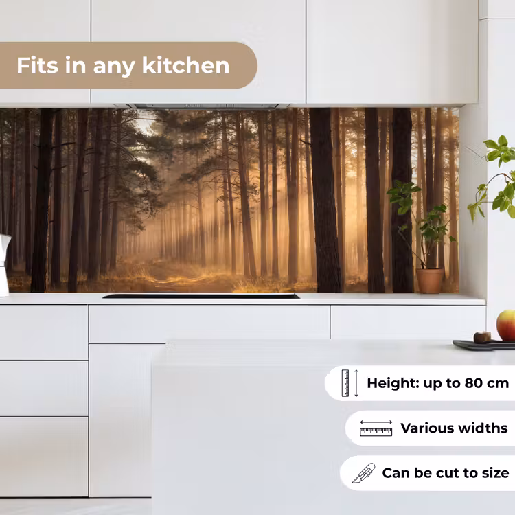 Bos - Mist - Zonlicht keuken achterwand 2 middel -sfeer4_UK