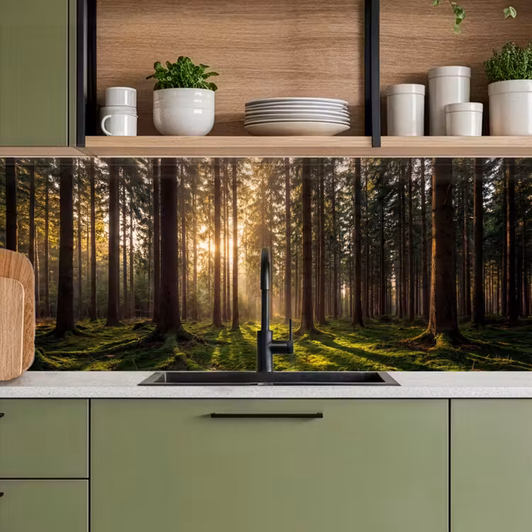 Bos - Gras - Zonlicht keuken achterwand 2 middel -sfeer3