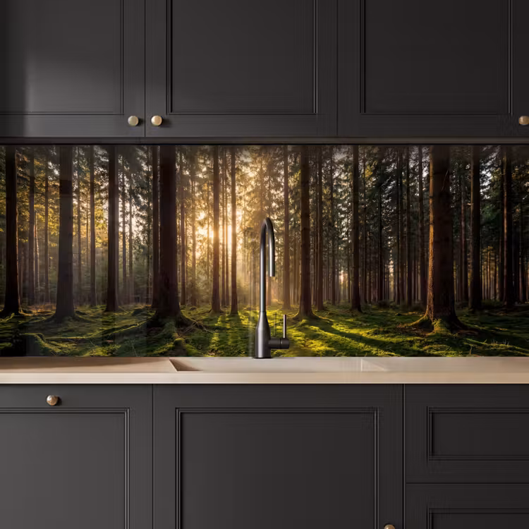 Bos - Gras - Zonlicht keuken achterwand 2 middel -sfeer1