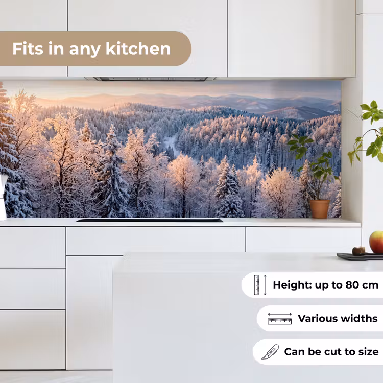 Bos - Bergen - Goud - Winter - Warm keuken achterwand 2 middel -sfeer4_UK