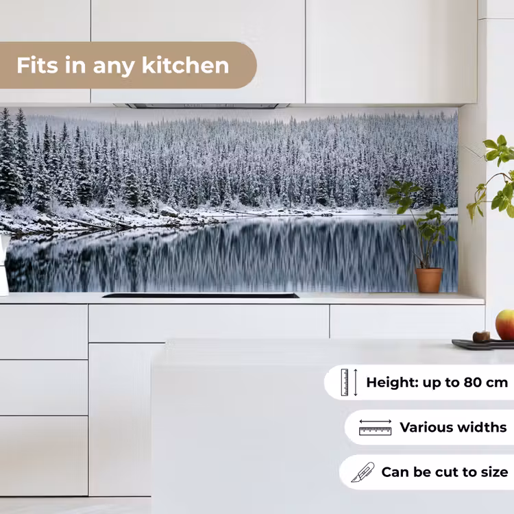 Bos - Reflectie - Meer - Winter - Serene keuken achterwand 2 middel -sfeer4_UK
