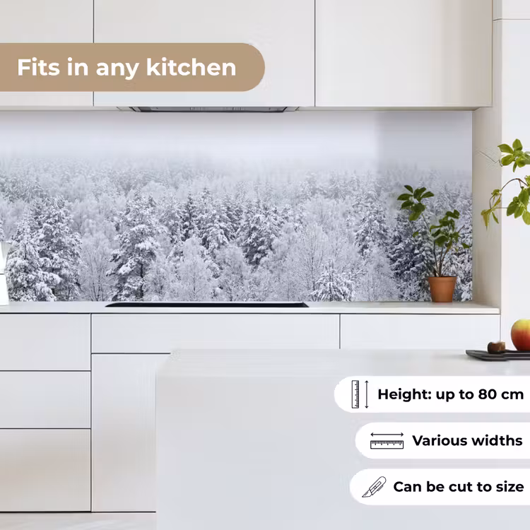 Bos - Sneeuw - Winter - Natuur - Wit keuken achterwand 2 middel -sfeer4_UK