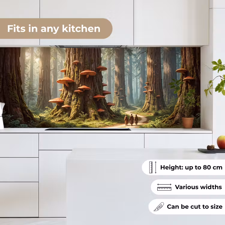 Kitchen Wall Splashback - Forest - Trees - Nature - Bos - Bomen - Natuur keuken achterwand 2 middel