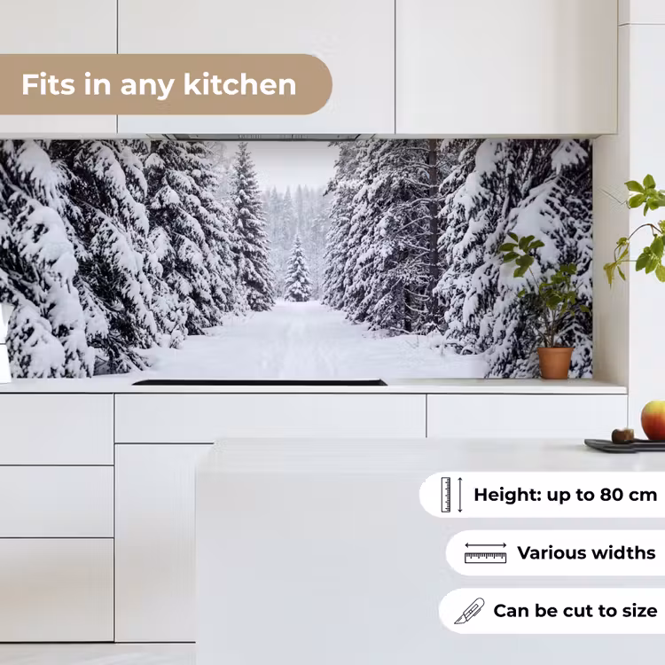Bos - Winter - Sneeuw - Pad - Natuur keuken achterwand 2 middel -sfeer4_UK