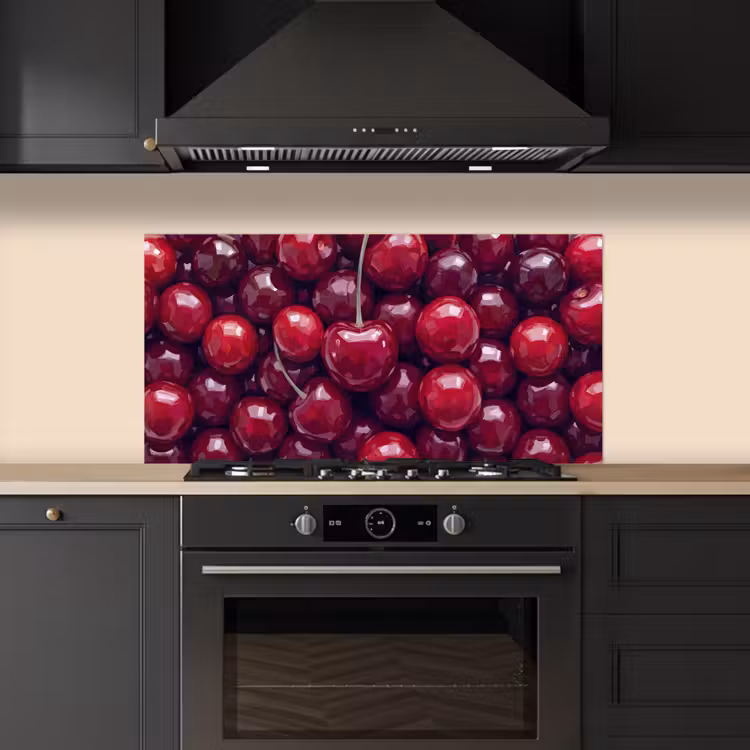 Fruit - Kersen - Eten - Modern - Rood keuken achterwand spatscherm middel -sfeer1