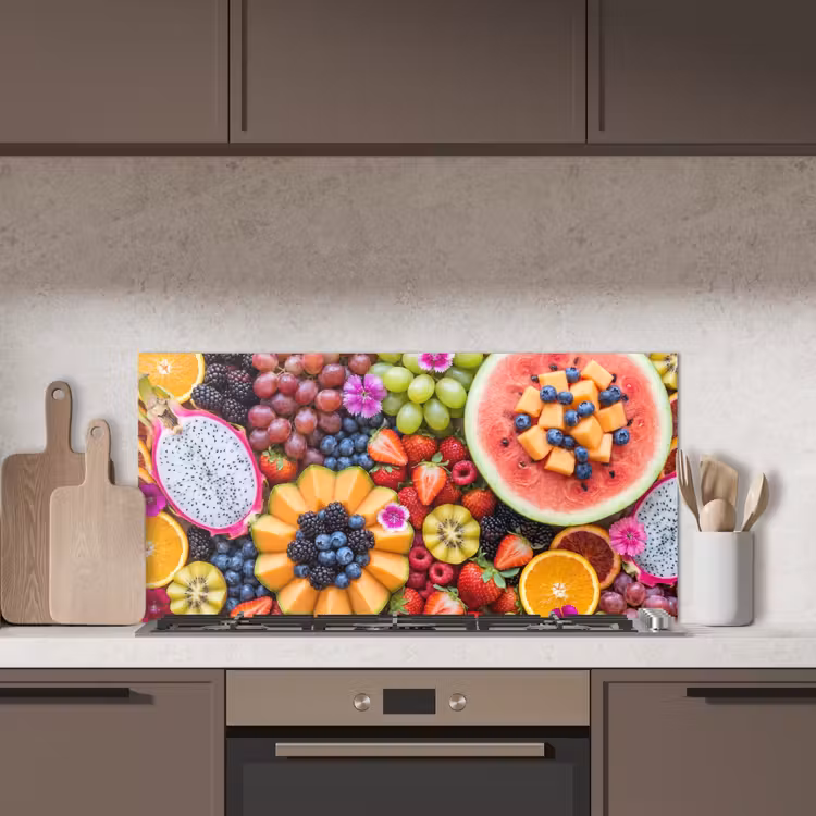 Fruit - Vers - Variatie - Eten - Kleurrijk keuken achterwand spatscherm middel -sfeer2