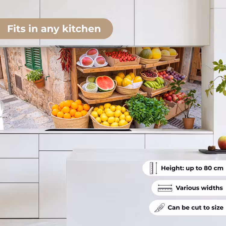Kitchen Wall Splashback - Fruit - Market - Fresh - Fruit - Markt - Vers keuken achterwand 2 middel
