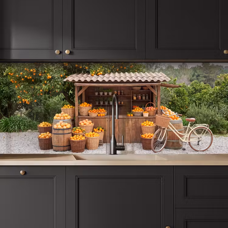 Kitchen Wall Splashback - Fruit - Market - Rural - Fruit - Markt - Landelijk keuken achterwand 2 middel