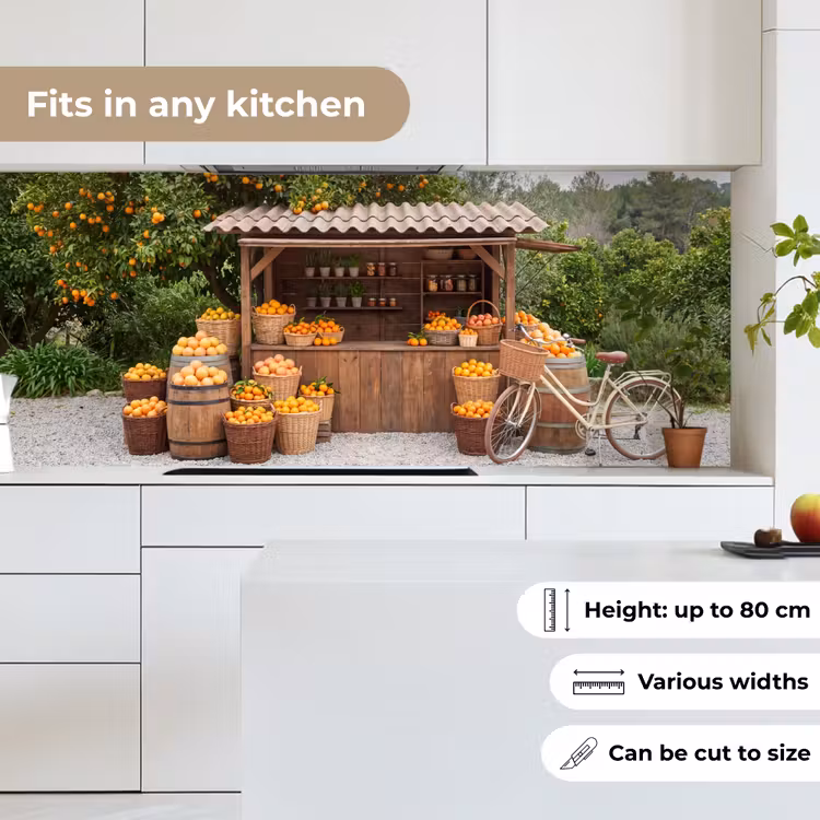 Kitchen Wall Splashback - Fruit - Market - Rural - Fruit - Markt - Landelijk keuken achterwand 2 middel