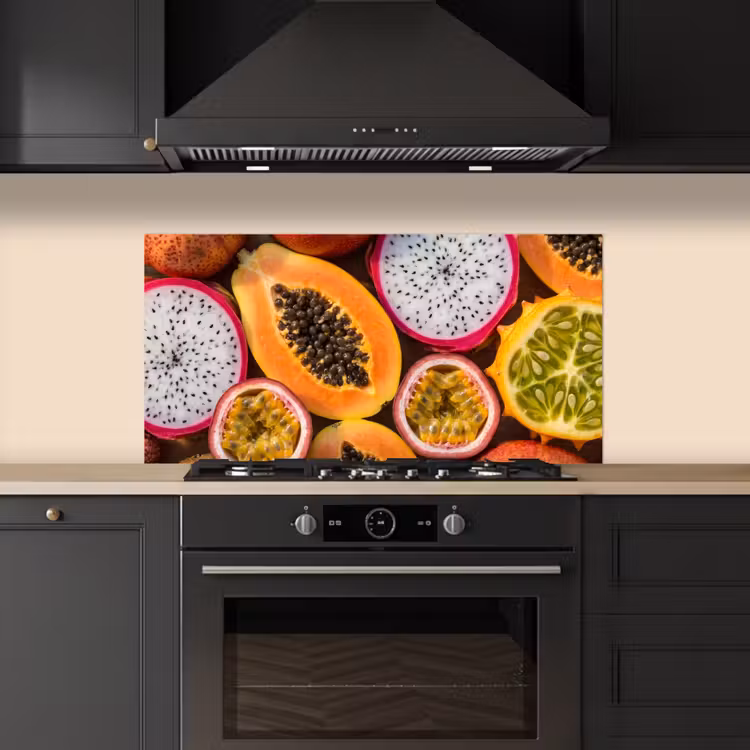 Fruit - Geopend - Tropisch - Eten - Kleurrijk keuken achterwand spatscherm middel -sfeer1