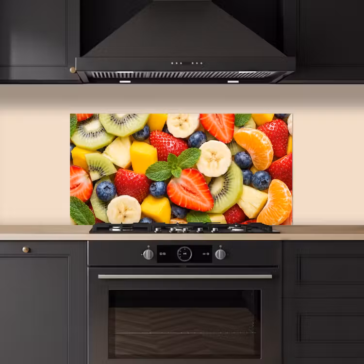 Fruit - Plakjes - Eten - Kleurrijk keuken achterwand spatscherm middel -sfeer1