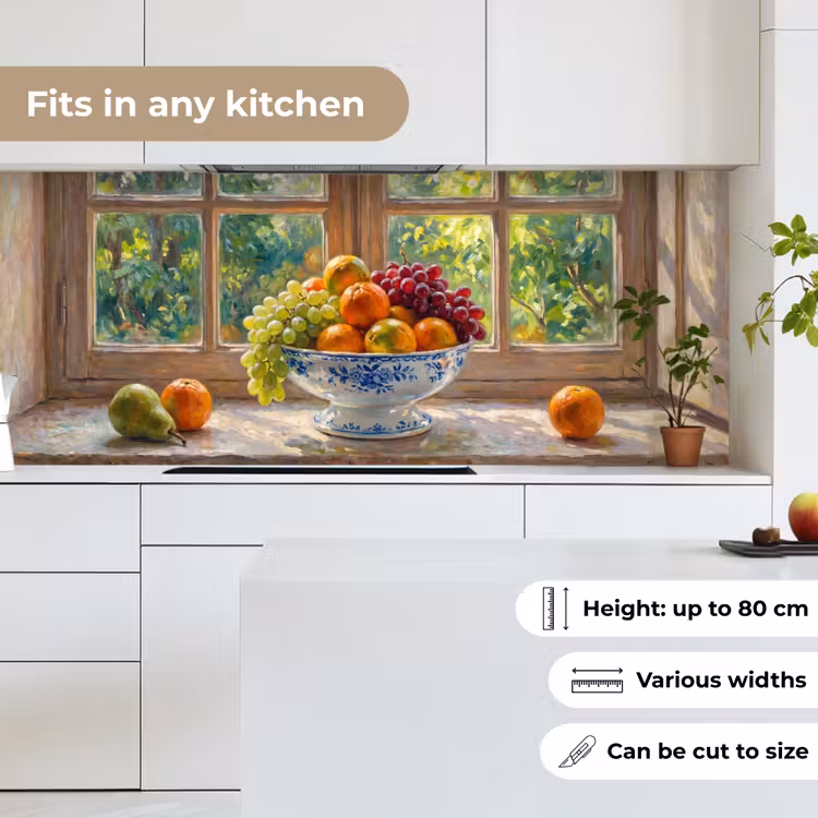 Kitchen Wall Splashback - Fruit - Windowsill - Nature - Fruit - Vensterbank - Natuur keuken achterwand 2 middel