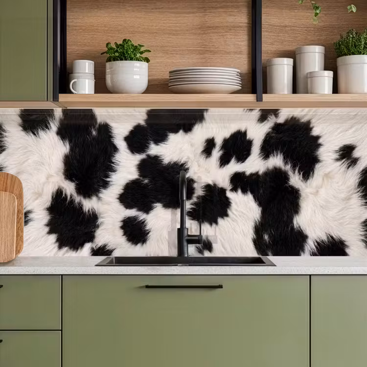 Bont - Textuur - Zwart - Wit keuken achterwand 2 middel -sfeer3