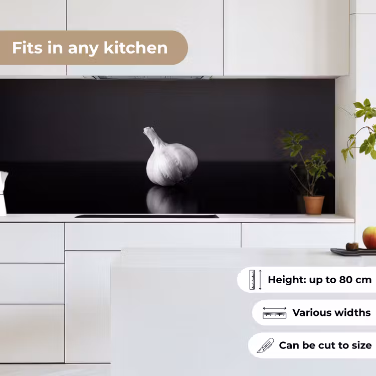 Knoflook - Zwart - Wit keuken achterwand 2 middel -sfeer4_UK